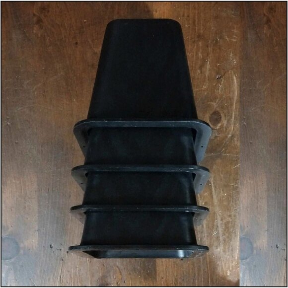 4 pack 6" Heavy Duty 1400 lbs. Bed Risers -Black Woodgrain Recycled Plastic - Picture 1 of 10